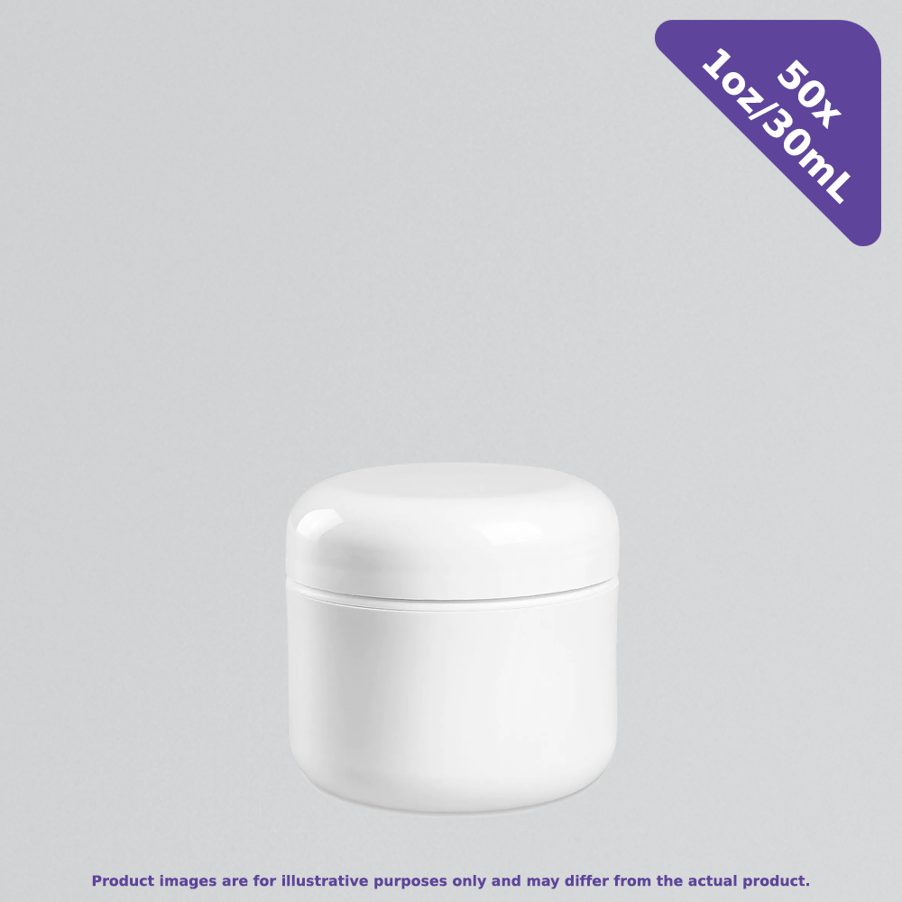 White Dome Jar and Lid