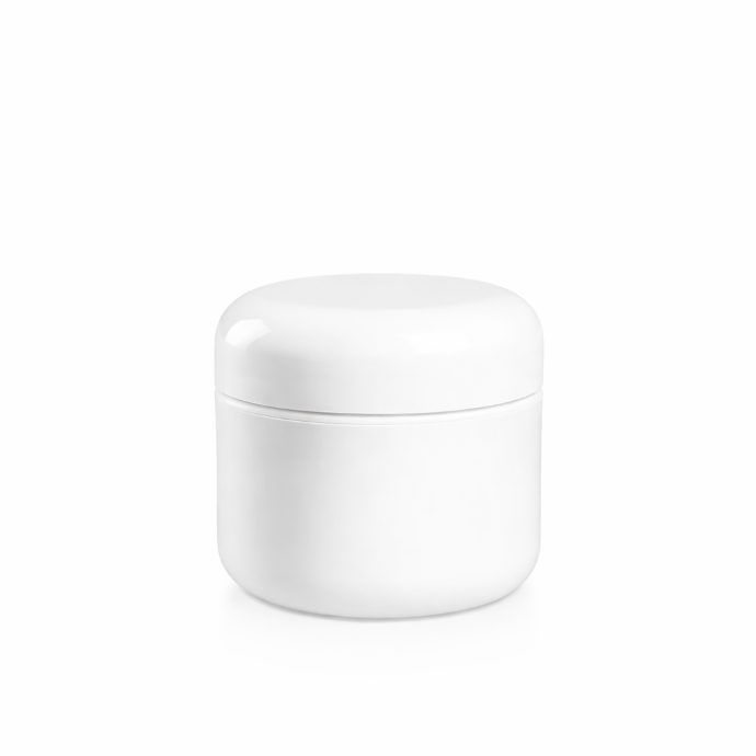 White Dome Jar and Lid