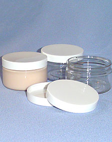 Clear Plastic PET Jar and White Lid 4oz/120ml - 25pcs