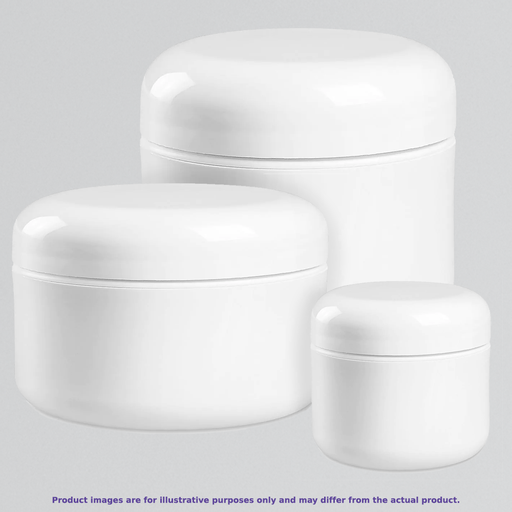 White Dome Jar and Lid