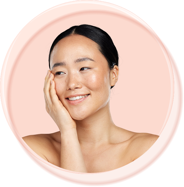 Pink Badge Woman With Soft Skin