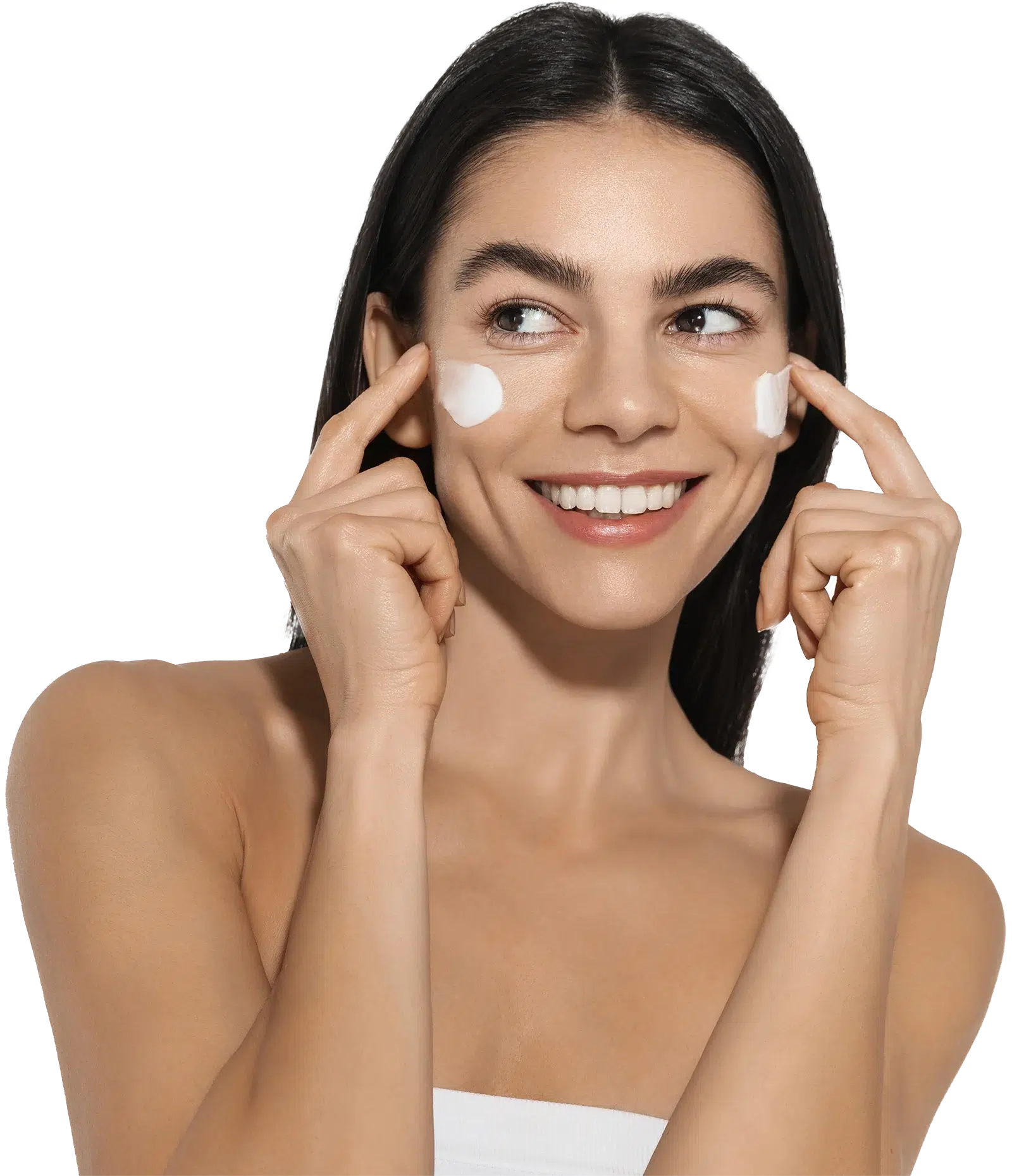 Young Woman Applying Face Cream