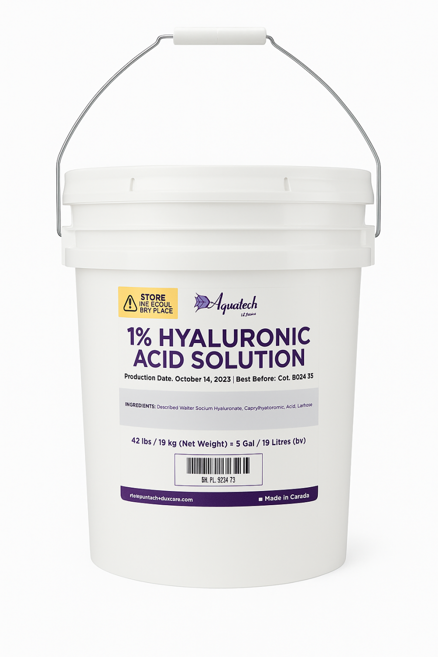 1% Hyalurinic Acid Solution 5 Gallon Pail