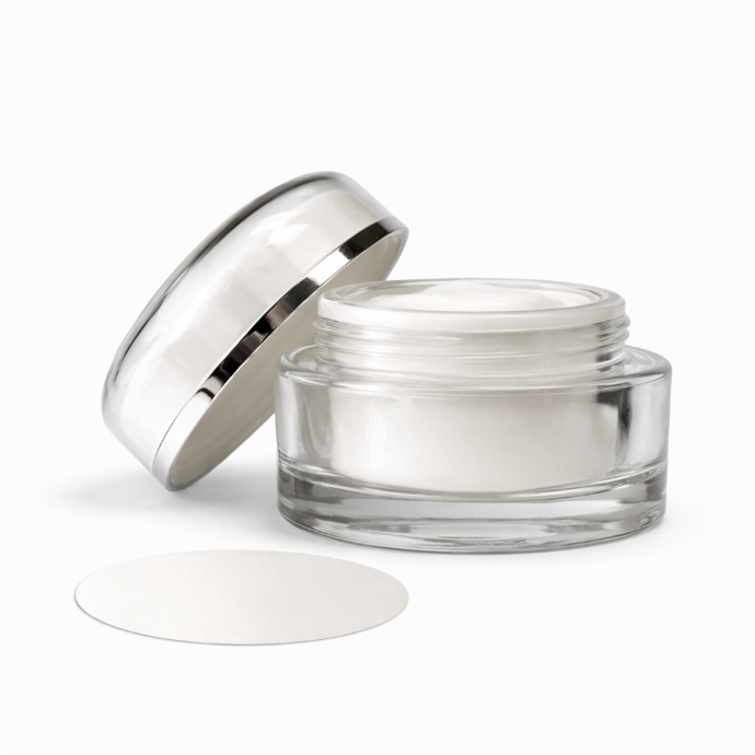 Clear Acrylic Jar Wdisc Lid Silver Trim Set 2070 25pc 5651 2.png