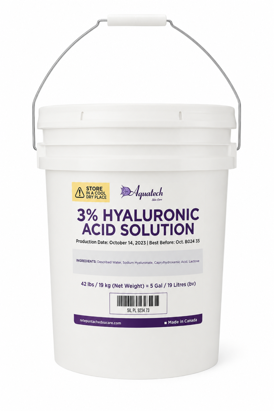 3% Hyalurinic Acid Solution 5 Gallon Pail